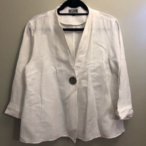 White linen lightweight jacket